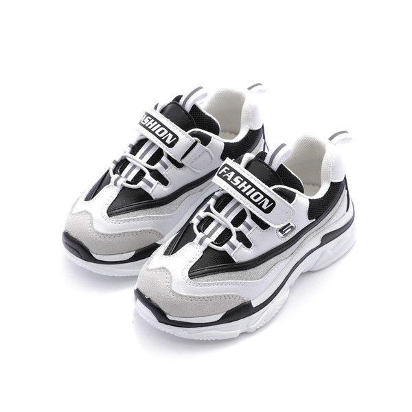 Adidași sport și casual unisex pentru copii cu autocolante și talpă înaltă în patru culori