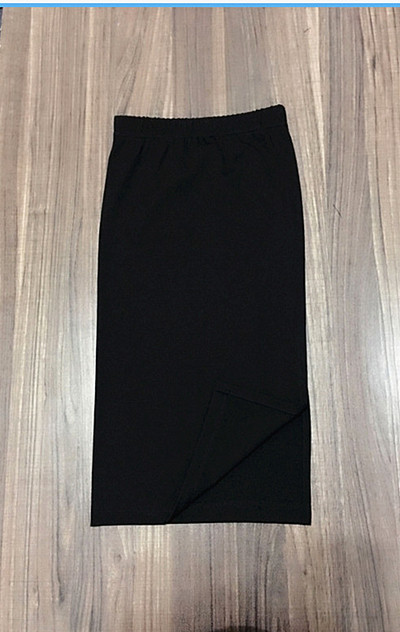 Μεγάλη ίσια φούστα για κορίτσια με υψηλή μέση και πλάγια σχισμή