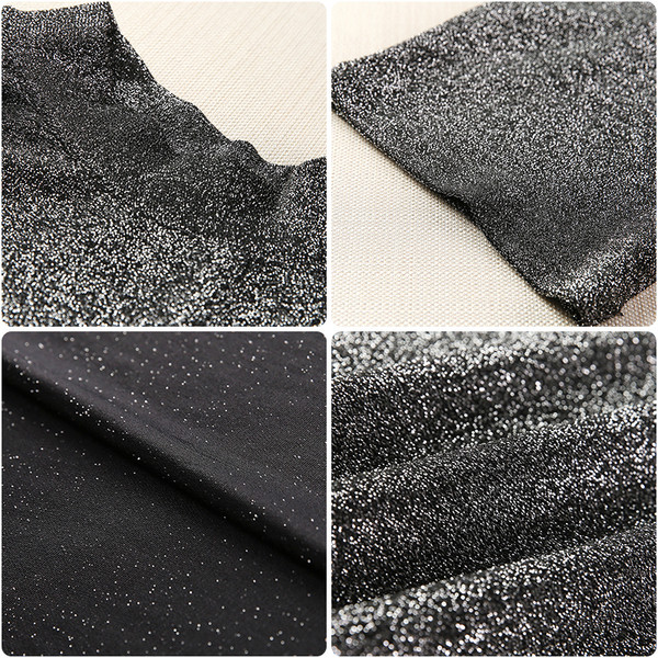 Κομψό γυαλιστερό γυναικείο φόρεμα με 3/4 μανίκια σε χαλαρό ύφος