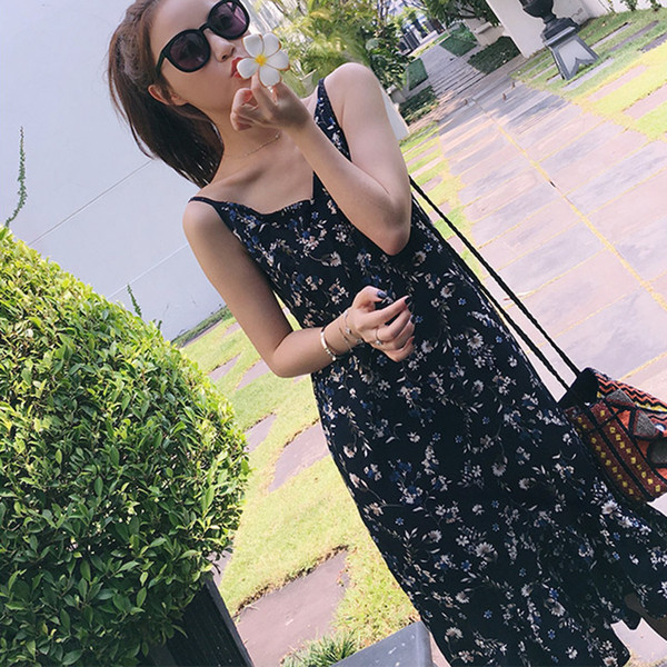 Lezser nyári női ruha virágos motívumokkal