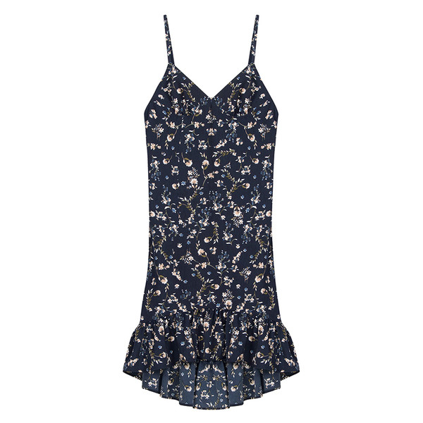 Lezser nyári női ruha virágos motívumokkal