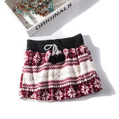 Детска пола в три цвята с връзки и пух