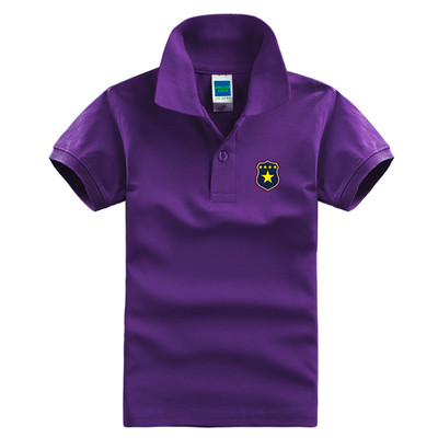 Nyári alkalmi póló fiúknak gallérral és mintával, különböző színekben