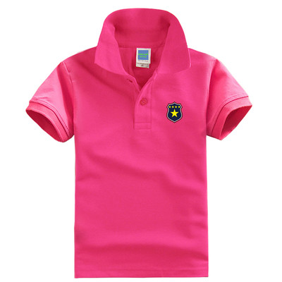 Nyári alkalmi póló fiúknak gallérral és mintával, különböző színekben