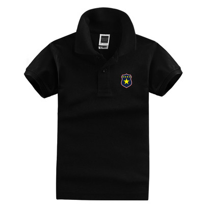 Nyári alkalmi póló fiúknak gallérral és mintával, különböző színekben