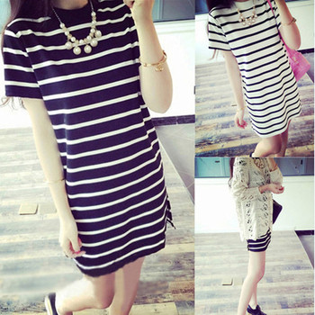 Rochie sport de dama in dungi in doua modele potrivita pentru utilizarea de zi cu zi