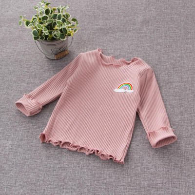 Παιδικό T-shirt για κορίτσια με μακριά μανίκια σε φωτεινά χρώματα με διαφορετικές εκτυπώσεις