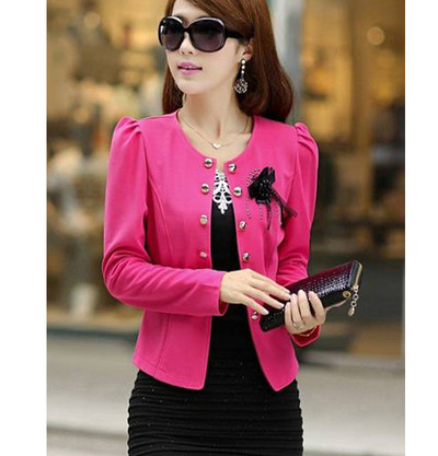 Κομψό γυναικείο σακάκι με κορδέλα στην πλάτη σε δύο σχέδια