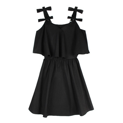 Κομψό μαύρο γυναικείο φόρεμακατάλληλο για τη καθημερινή ζωή