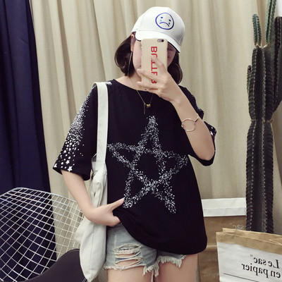 Γυναικείο T-shirt με  μακρύ μανίκι σε δύο χρώματα με διαφορετική εκτύπωση