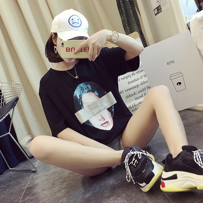 Γυναικείο T-shirt με  μακρύ μανίκι σε δύο χρώματα με διαφορετική εκτύπωση