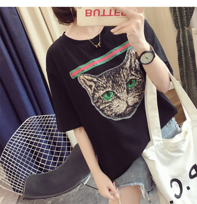 Γυναικείο T-shirt με  μακρύ μανίκι σε δύο χρώματα με διαφορετική εκτύπωση