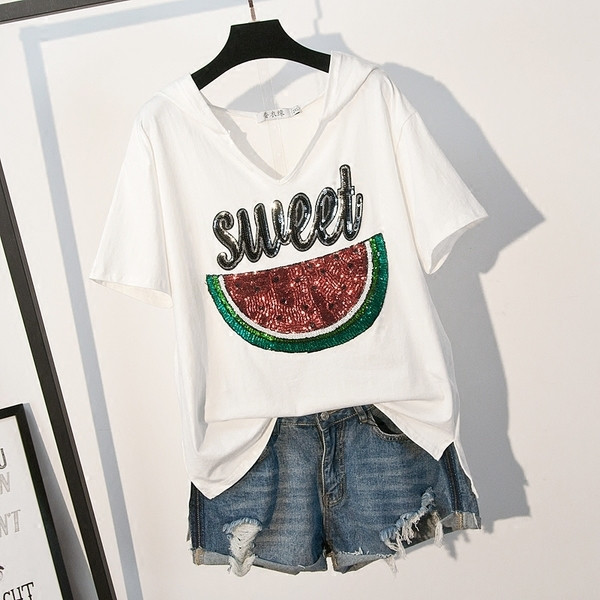 Γυναικεία μακρύ μπλούζα σε δύο χρώματα με κουκούλα και πούλιες 