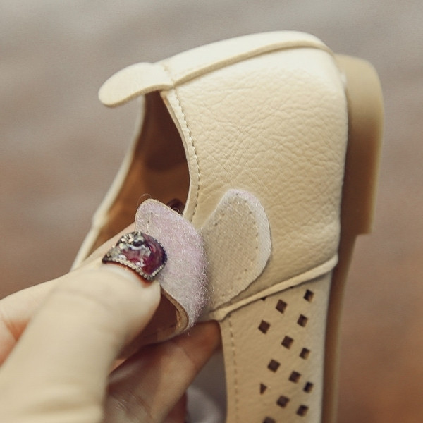 Sandale casual pentru copii cu motiv floral pentru fete model inchis in alb si roz