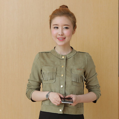 Geaca de primavara dama sportiva si eleganta cu franjuri