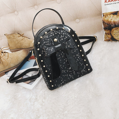 Σπορ-κομψό μίνι γυναικείο σακίδιο με λαμπερά σωματίδια και σε διαφορετικά χρώματα