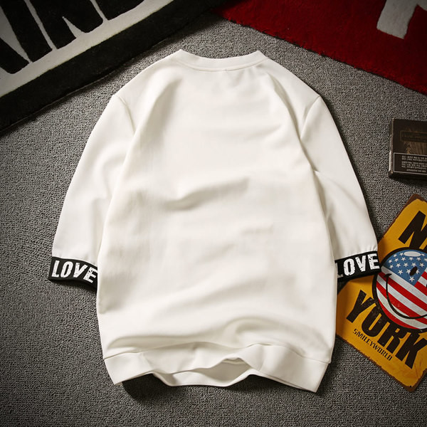 Nyári férfi póló két színben nyomattal és felirattal