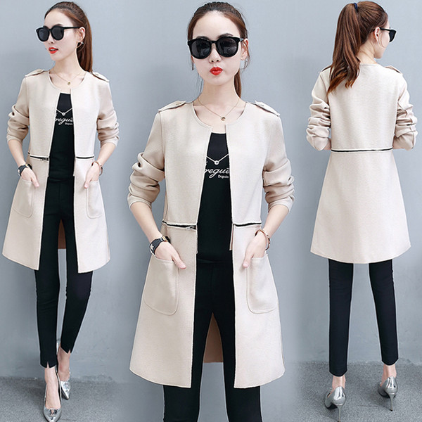 Stílusos női hosszú/rövid kabát, alkalmas őszre és tavaszra