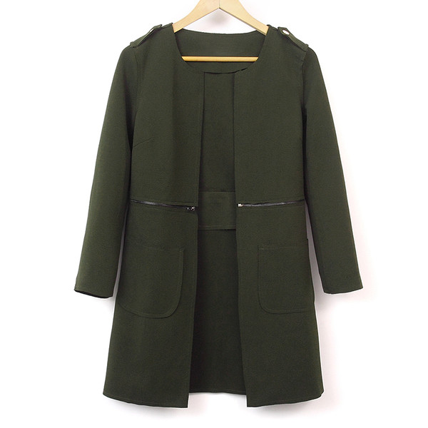 Stílusos női hosszú/rövid kabát, alkalmas őszre és tavaszra