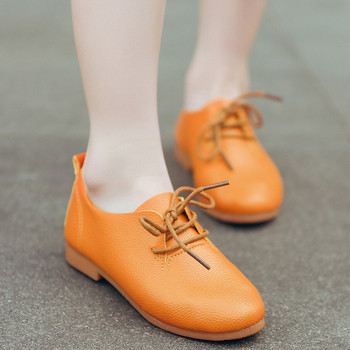 Стилни детски обувки за момичета с връзки в четири цвята