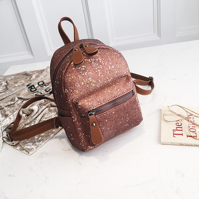 Σπορ-κομψό γυναικείο σακίδιο με λαμπερά σωματίδια σε διάφορα χρώματα