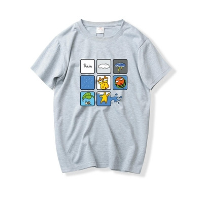 Tricou barbatesc cu maneca scurta model larg in diferite culori cu imprimeu