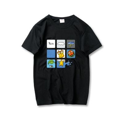 Tricou barbatesc cu maneca scurta model larg in diferite culori cu imprimeu