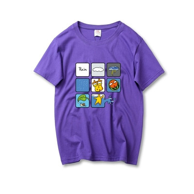 Tricou barbatesc cu maneca scurta model larg in diferite culori cu imprimeu