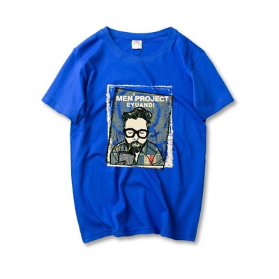 Tricou barbatesc cu maneca scurta model larg in diferite culori cu imprimeu