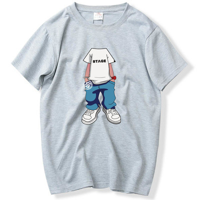 Tricou barbatesc cu maneca scurta model larg in diferite culori cu imprimeu