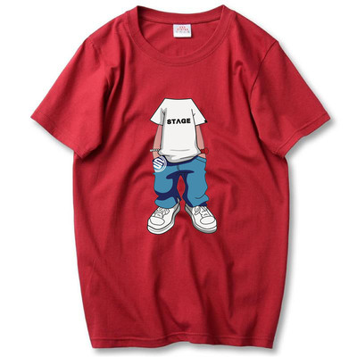 Tricou barbatesc cu maneca scurta model larg in diferite culori cu imprimeu