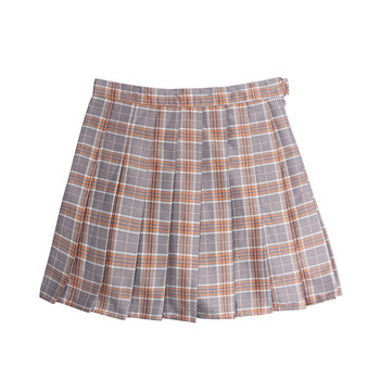 Fusta casual de dama plisata cu talie inalta in mai multe culori