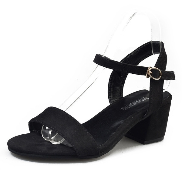 Sandale de dama elegante, potrivite pentru utilizarea de zi cu zi cu tocuri groase in doua culori