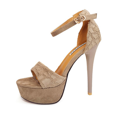 Κομψά γυναικεία σανδάλια με υψηλό και λεπτό τακούνι σε τρία χρώματα