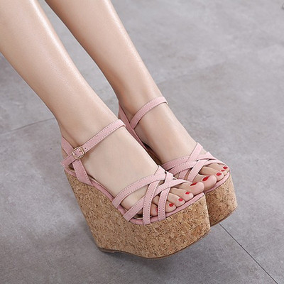 Modern lezser női platformszandál három színben