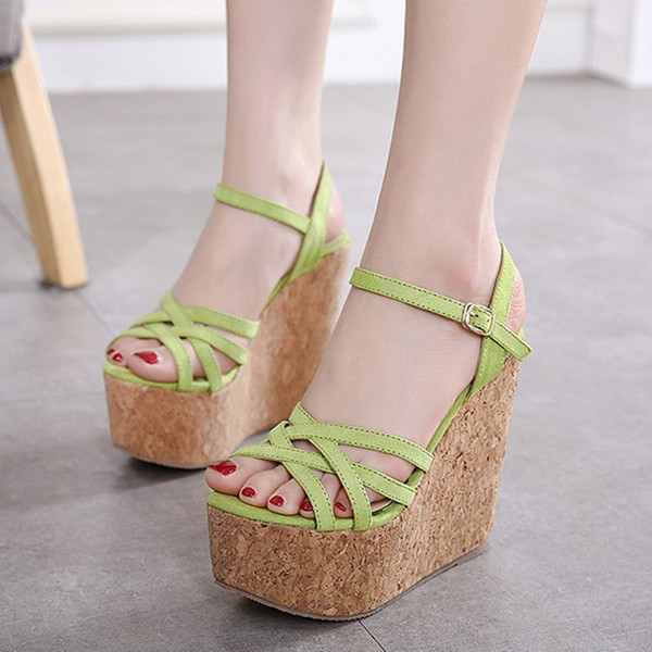 Modern lezser női platformszandál három színben