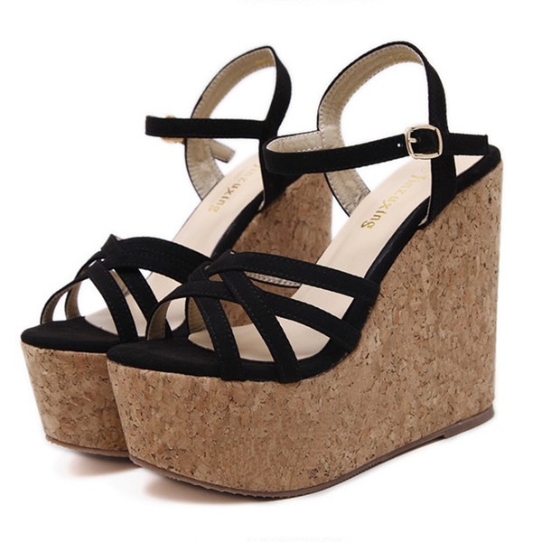 Modern lezser női platformszandál három színben