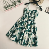 Rövid ruha pántokkal és nyári motívumokkal, két színben