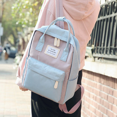 Women`s backpack in pastel colors