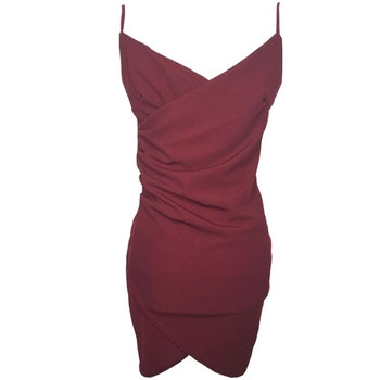 Σέξυ γυναικείο φόρεμα με βαθύ λαιμόκοψη σε σχήμα V σε δύο χρώματα