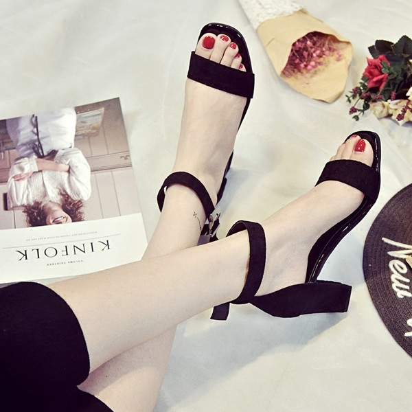 Sandale de dama sport-elegante cu toc gros si confortabil in mai multe culori