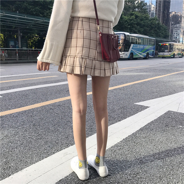 Lezser női szoknya magas derékkal, két színben