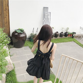 Καθημερινό γυνακείο φόρεμα με μια κορδέλα στην πλάτη σε τρία χρώματα