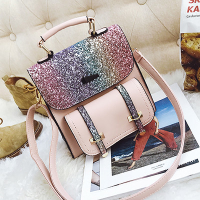 Rucsac de damă din brocart în culori irizate