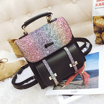 Rucsac de damă din brocart în culori irizate