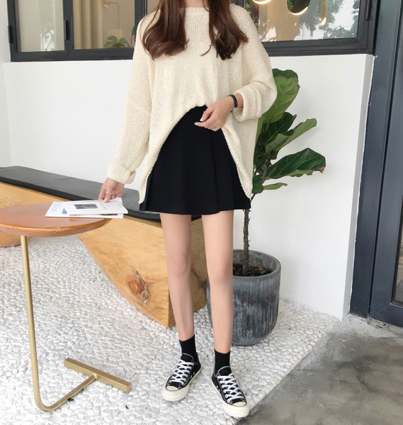 Lezser női szoknya magas derékkal, három színben