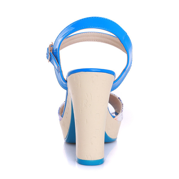 Πολύχρωμά γυναικεία σανδάλια με floral μοτίβα σε διάφορα χρώματα, δύο μοντέλα