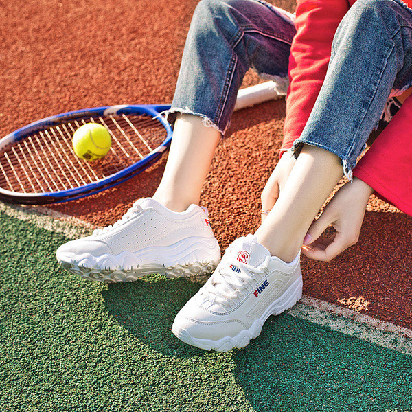 Sport - alkalmi női tornacipő három színben felirattal