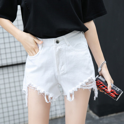 Γυναικεία τζιν με σχισμένα μοτίβα  σε τρία χρώματα με υψηλή μέση και τσέπες