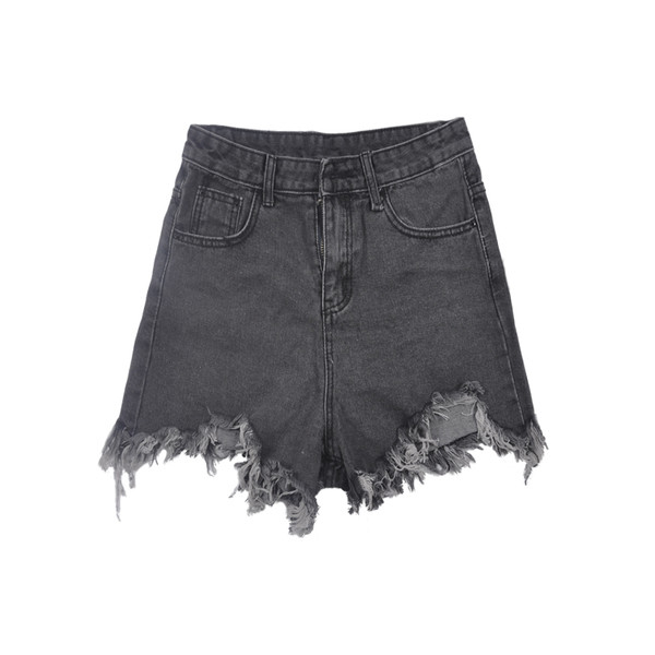 Női rövid farmer két színben, szakadt motívumokkal, zsebekkel